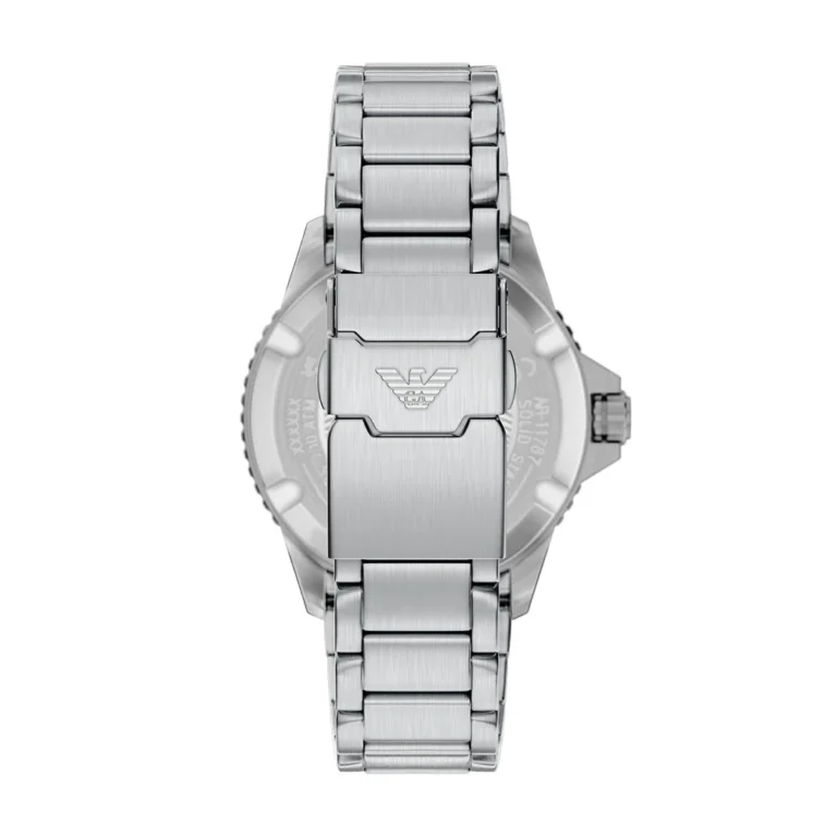 Emporio Armani AR11787 Gehäuseboden mit eingraviertem Adler-Logo und Seriennummer Rückseite